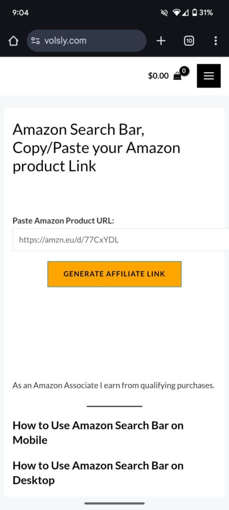 Paste your copied link here and generate affiliate link